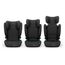 Kinderkraft JUNIOR FIX 2 PRO Kindersitz 100–150 cm, Verstellbare Kopfstütze, H-GUARD, SPS, ISOFIX und Gurtmontage, Atmungsaktiver AIR FLOW Bezug, Einfaches Anschnallen, Schwarz