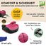 WALSER Premium Kinder Sitzerhöhung Auto ISOFIX, Qualitätssieger Sehr Gut* Kindersitz Auto 125-150 cm, Kindersitzerhöhung Auto Andy neueste Norm 2024 ECE R 129, Sitzerhöhung Auto Kinder schwarz/pink