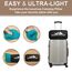 PEUJEW Reisekissen Memory Foam Kissen, Camping Kissen Kleines Kissen 45x35x12 cm, Reisekopfkissen mit Wasserdichter Packsack, Ideal für Flugzeug, Auto und Camping (M, Türkisblau)