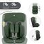 KikkaBoo i-Size i-­FLIT, Kindersitz 9-36 kg ISOFIX, Autokindersitz 76-150 cm, Gruppe 1/2/3, 15 Monate bis 12 Jahre, SPS Seitenschutz, Top Tether, Verstellbare Kopfstütze, Armeegrün