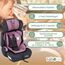 FableKids Kinderautositz 9-36 kg | 3-Punkt-Sicherheitsgurt | Autokindersitz ab 15 M. | Autositz für Kinder 76-150 cm | Kindersitz einstellbare Kopfstütze ECE R129/03 | Verstellbar | Pink