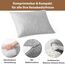 PEUJEW Reisekissen Memory Foam Kissen, Camping Kissen Kleines Kissen 45x35x12 cm, Reisekopfkissen mit Wasserdichter Packsack, Ideal für Flugzeug, Auto und Camping (M, Hellgrau)