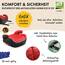 WALSER Premium Kinder Sitzerhöhung Auto ISOFIX, Qualitätssieger Sehr Gut* Kindersitz Auto 125-150 cm, Kindersitzerhöhung Auto Andy neueste Norm 2024 ECE R 129, Sitzerhöhung Auto Kindersitz schwarz/rot
