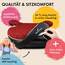 WALSER Premium Kinder Sitzerhöhung Auto ISOFIX, Qualitätssieger Sehr Gut* Kindersitz Auto 125-150 cm, Kindersitzerhöhung Auto Andy neueste Norm 2024 ECE R 129, Sitzerhöhung Auto Kindersitz schwarz/rot