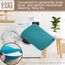 PEUJEW Reisekissen Memory Foam Kissen, Camping Kissen Kleines Kissen 40x30x12 cm, Reisekopfkissen mit Wasserdichter Packsack, Ideal für Flugzeug, Auto und Camping (S, Türkisblau)