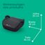 Bebeconfort Manga i-Safe, Kindersitzerhöhung, 6–12 Jahre, 128–150 cm, Folgekindersitz, Kompakt & Leicht (<1 kg), Einfache Gurtmontage, Gepolstert, Soft-Touch-Gewebe, Tinted Black