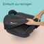 Bebeconfort Manga i-Safe, Kindersitzerhöhung, 6–12 Jahre, 128–150 cm, Folgekindersitz, Kompakt & Leicht (<1 kg), Einfache Gurtmontage, Gepolstert, Soft-Touch-Gewebe, Tinted Black
