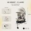 360° i-Size Kindersitz 40-150cm mit ISOFIX, Autositz 360 Drehbar, ab Geburt -12 Jahre,ECE R129 Babyautositz, 12 Kopfstützenpositionen, leichtwaschbar (Beige)