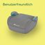 Bebeconfort Manga i-Safe, Kindersitzerhöhung, 6–12 Jahre, 128–150 cm, Folgekindersitz, Kompakt & Leicht (<1 kg), Einfache Gurtmontage, Gepolstert, Soft-Touch-Gewebe, Tinted Grey