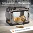 CADOCA® Hundebox Hundetransportbox faltbar robust M 60x42x44cm atmungsaktiv Transporttasche Haustiertransportbox Hundetragetasche Grau