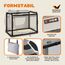 CADOCA® Hundebox XL 82x56x58cm faltbar atmungsaktiv robust Hundetransportbox Transporttasche Haustiertransportbox Hundetragetasche Grau