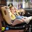 Jovikids 360° Drehbar Kindersitz mit ISOFIX, i-Size 40-150cm(ab Geburt -12 Jahre) Baby Autositz Reboarder mit Liegefunktion & Abnehmbar Vordach, ECE R129 (Pink)