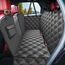 KYG Hundedecke für Auto Rückbank, Rücksitz mit Seitenschutz und Sichtfenster, Kratzfeste und Wasserabweisende Autodecke Hund, Hundematte für Auto Rücksitzbank, 135 x 148 cm Schwarz