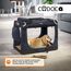 CADOCA® Hundebox Hundetransportbox faltbar robust L 70x52x50cm atmungsaktiv Transporttasche Haustiertransportbox Hundetragetasche Navy Blau