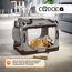 CADOCA® Hundebox XL 82x56x58cm faltbar atmungsaktiv robust Hundetransportbox Transporttasche Haustiertransportbox Hundetragetasche Grau