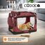 CADOCA® Hundebox XXXL 101x70x70cm faltbar atmungsaktiv robust Hundetransportbox Transporttasche Haustiertransportbox Hundetragetasche Dunkelrot