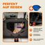 CADOCA® Hundebox XXL 90x60x66cm faltbar atmungsaktiv robust Auto Hundetransportbox Transporttasche Haustiertransportbox Hundetragetasche Anthrazit