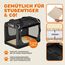 CADOCA® Hundebox Hundetransportbox faltbar robust S 50x34x36cm atmungsaktiv Transporttasche Haustiertransportbox Hundetragetasche Anthrazit