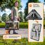 CADOCA® Hundebox XL 82x56x58cm faltbar atmungsaktiv robust Hundetransportbox Transporttasche Haustiertransportbox Hundetragetasche Grau