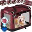 CADOCA® Hundebox XXXL 101x70x70cm faltbar atmungsaktiv robust Hundetransportbox Transporttasche Haustiertransportbox Hundetragetasche Dunkelrot