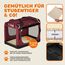 CADOCA® Hundebox Hundetransportbox faltbar robust L 70x52x50cm atmungsaktiv Transporttasche Haustiertransportbox Hundetragetasche Dunkelrot