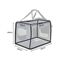 lionto Hundetransportbox faltbar für Reise & Auto, 60x42x44 cm, stabile Transportbox mit Griffen & Decke für Katzen & Hunde bis 12 kg, Hundebox aus Stoff für klein & groß, dunkelblau (Namensaufdruck)