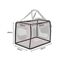 lionto Hundetransportbox faltbar für Reise & Auto, 60x42x44 cm, stabile Transportbox mit Tragegriffen & Decke für Katzen & Hunde bis 12 kg, robuste Hundebox aus Stoff für klein & groß, dunkelrot