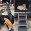Bounabay hundetreppe große Hunde - Hundetreppe Auto 4 Stufen - Klappbare Aluminium Hundetreppe Ultra-Leicht - Hochwertige Autotreppe für Hunde bis 75kg
