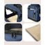 lionto Hundetransportbox faltbar für Reise & Auto, 60x42x44 cm, stabile Transportbox mit Griffen & Decke für Katzen & Hunde bis 12 kg, Hundebox aus Stoff für klein & groß, dunkelblau (Namensaufdruck)