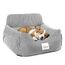 CALIYO Hundeautositz mit Stabiler Basis & Sicherheitsgurt | Hundesitz Auto für Kleine bis 10 kg | Memory Foam-Sitzauflage | Wasserdichter, Abwaschbarer Hundekorb mit Aufbewahrungstasche (Schwarz/Weiß)