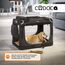 CADOCA® Hundebox XXXL 101x70x70cm faltbar atmungsaktiv robust Hundetransportbox Transporttasche Haustiertransportbox Hundetragetasche Anthrazit