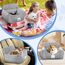 CALIYO Hundeautositz mit Stabiler Basis & Sicherheitsgurt | Hundesitz Auto für Kleine bis 10 kg | Memory Foam-Sitzauflage | Wasserdichter, Abwaschbarer Hundekorb mit Aufbewahrungstasche (Schwarz/Weiß)