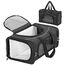 Petsfit Transporttasche Katze & Hundetasche Flugzeug | Flugtasche für Hunde & Transportbox Katze | Flugtaugliche Haustiertasche | Sicherer Transport in Auto, Flugzeug und Bahn, M/Schwarz