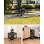lionto Hundetransportbox faltbar für Reise & Auto, 70x52x50 cm, stabile Transportbox mit Tragegriffen & Decke für Katzen & Hunde bis 15 kg, Hundebox aus Stoff für klein & groß, grau (Namensaufdruck)
