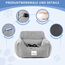 CALIYO Hundeautositz mit Stabiler Basis & Sicherheitsgurt | Hundesitz Auto für Kleine bis 10 kg | Memory Foam-Sitzauflage | Wasserdichter, Abwaschbarer Hundekorb mit Aufbewahrungstasche (Schwarz/Weiß)