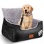 Hunde Autositz, 55x30x30cm, 1 Ansteckbare, Verstellbare Sicherheitsleinen, Auto-Hundebett für kleine Hunde, komplett Abnehmbarer und Waschbarer Autositz für Haustiere mit 2 Aufbewahrungs