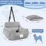 CALIYO Hundeautositz mit Stabiler Basis & Sicherheitsgurt | Hundesitz Auto für Kleine bis 10 kg | Memory Foam-Sitzauflage | Wasserdichter, Abwaschbarer Hundekorb mit Aufbewahrungstasche (Schwarz/Weiß)