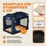CADOCA® Hundebox Hundetransportbox faltbar robust M 60x42x44cm atmungsaktiv Transporttasche Haustiertransportbox Hundetragetasche Navy Blau