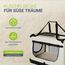 Juskys Hundetransportbox Lassie L faltbar & tragbar 50x70x52 cm mit Decke, Tasche & Griffen - Faltbare Transportbox für Hunde, Katzen & Haustiere - Oxford Stoff Hundebox Auto Hundetasche - Beige