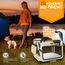 TRESKO® Hundebox faltbar inkl. Leckmatte, Spatel & Reflektoren XXXL 102x69x69cm | Transportbox für Hunde und Katzen | Hundetransportbox Auto für kleine & große Hunde | Hundetasche robust Beige