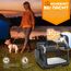 TRESKO® Hundebox faltbar inkl. Leckmatte, Spatel & Reflektoren XXXL 102x69x69cm | Transportbox für Hunde und Katzen | Hundetransportbox Auto für kleine & große Hunde | Hundetasche robust Anthrazit