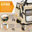 TRESKO® Hundebox faltbar inkl. Leckmatte, Spatel & Reflektoren XXXL 102x69x69cm | Transportbox für Hunde und Katzen | Hundetransportbox Auto für kleine & große Hunde | Hundetasche robust Beige