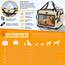 TRESKO® Hundebox faltbar inkl. Leckmatte, Spatel & Reflektoren XXL 92x63x63cm | Transportbox für Hunde und Katzen | Hundetransportbox Auto für kleine & große Hunde | Hundetasche robust Beige