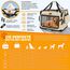 TRESKO® Hundebox faltbar inkl. Leckmatte, Spatel & Reflektoren S 50x34x34cm | Transportbox für Hunde und Katzen | Hundetransportbox Auto für kleine & große Hunde | Hundetasche robust Beige