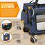 TRESKO® Hundebox faltbar inkl. Leckmatte, Spatel & Reflektoren L 70x52x52cm | Transportbox für Hunde und Katzen | Hundetransportbox Auto für kleine & große Hunde | Hundetasche robust Navyblau