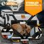 TRESKO® Hundebox faltbar inkl. Leckmatte, Spatel & Reflektoren XXXL 102x69x69cm | Transportbox für Hunde und Katzen | Hundetransportbox Auto für kleine & große Hunde | Hundetasche robust Grau