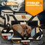 TRESKO® Hundebox faltbar inkl. Leckmatte, Spatel & Reflektoren S 50x34x34cm | Transportbox für Hunde und Katzen | Hundetransportbox Auto für kleine & große Hunde | Hundetasche robust Beige