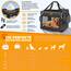 TRESKO® Hundebox faltbar inkl. Leckmatte, Spatel & Reflektoren S 50x34x34cm | Transportbox für Hunde und Katzen | Hundetransportbox Auto für kleine & große Hunde | Hundetasche robust Anthrazit