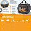 TRESKO® Hundebox faltbar inkl. Leckmatte, Spatel & Reflektoren | Transportbox für Hunde und Katzen | Hundetransportbox Auto für kleine & große Hunde | Hundetasche robust (XXL (92x63x63cm), Anthrazit)