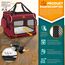 TRESKO® Hundebox faltbar inkl. Leckmatte, Spatel & Reflektoren XL 83x58x58cm | Transportbox für Hunde und Katzen | Hundetransportbox Auto für kleine & große Hunde | Hundetasche robust Rot